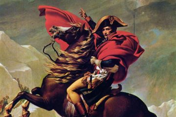schilderij van napoleon bonaparte op een paard